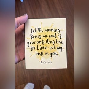 Inspirational Wall Art with Psalm 143:8